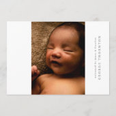 die Geburt unseres Fotos Ankündigung (Rückseite)