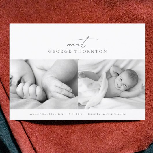 die Geburt unseres Fotos Ankündigung