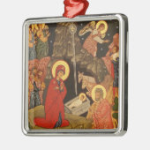 Die Geburt unseres Herrn und Erretters Jesus Chris Silbernes Ornament (Links)