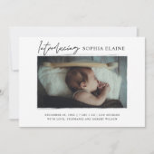 Die Geburt unseres neugeborenen Fotos Ankündigung (Vorderseite)