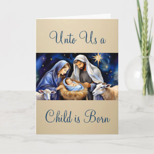 Die Geburt von Baby Jesus Weihnachtsgrüße Feiertagskarte