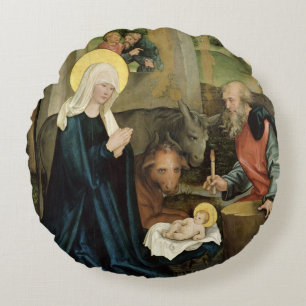 Die Geburt von Christus Rundes Kissen