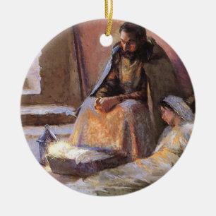 Die Geburt von Gari Melchers Keramik Ornament