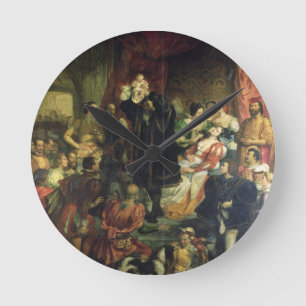 Die Geburt von Henri IV (1553-1610) am Schloss von Runde Wanduhr