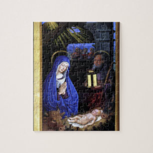 Die Geburt von Jean Bourdichon aus Frankreich Puzzle