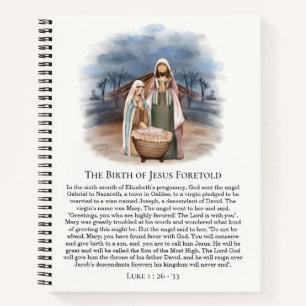 Die Geburt von Jesus Foretold - Krippe Noteb Notizblock