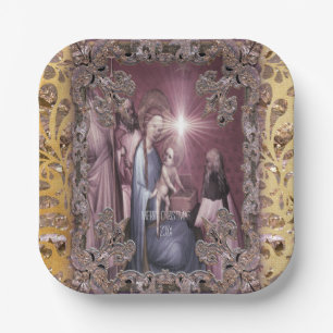 Die Geburt von Jesus-Geschenken Pappteller