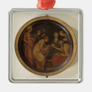Die Geburt von Johannes der Baptist, c.1526 (Öl a Silbernes Ornament