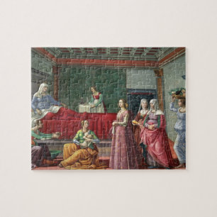Die Geburt von Johannes der Baptist (Fresko) Puzzle