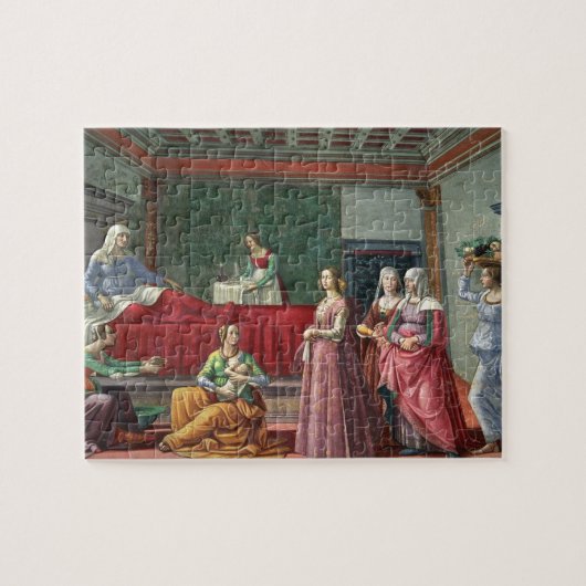 Die Geburt von Johannes der Baptist (Fresko) Puzzle (Horizontal)