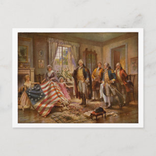 Die Geburt von Old Glory von Percy Moran c1917 Postkarte