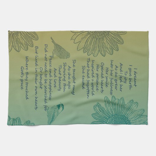 Die Geburts-Gedicht der Freude Handtuch (Horizontal)