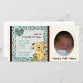 Die Geburtsankündigung eines jungen Fotos Ankündigung (Vorne/Hinten)