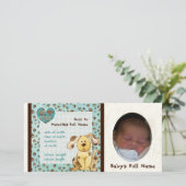 Die Geburtsankündigung eines jungen Fotos Ankündigung (Stehend Vorderseite)