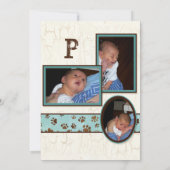 Die Geburtsankündigung eines jungen Fotos Einladung (Rückseite)