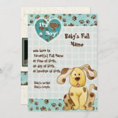 Die Geburtsankündigung eines jungen Fotos Einladung (Vorne/Hinten)