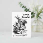 Die Geburtskarte des Weißen Kaninchens CC0240 Postkarte (Stehend Vorderseite)