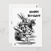 Die Geburtskarte des Weißen Kaninchens CC0240 Postkarte (Vorne/Hinten)