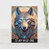 die Geburtskarte des Wolfes Karte (Vorderseite)