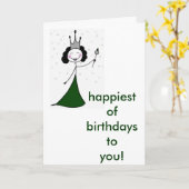 Die Geburtstags-Königin Karte (Gelbe Blume)