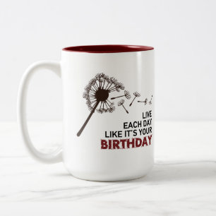 Die Geburtstags-Projekt-Tasse Zweifarbige Tasse