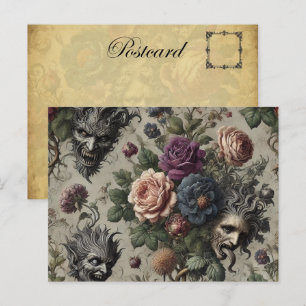 Die Geburtstagsfeier – Gothic Victorian Floral Feiertagspostkarte