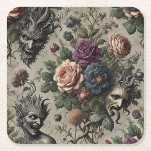 Die Geburtstagsfeier – Gothic Victorian Floral Rechteckiger Pappuntersetzer