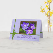 Die Geburtstagskarte der Schwiegermutter mit Lila Karte (Gelbe Blume)