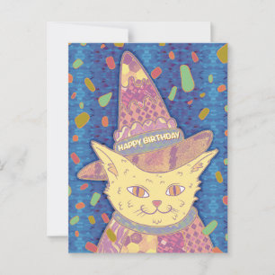 Die Geburtstagskatze Postkarte