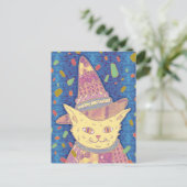 Die Geburtstagskatze Postkarte (Stehend Vorderseite)
