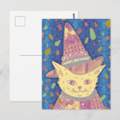 Die Geburtstagskatze Postkarte (Vorne/Hinten)