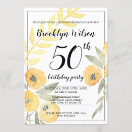 Die Geburtstagsparty der Gelben Flora lädt ein Einladung