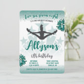 Die Geburtstagsparty, jedes Alter Grün Einladung (Stehend Vorderseite)