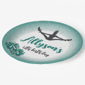 Die Geburtstagsparty, jedes Alter Grün Pappteller (Schrägansicht)