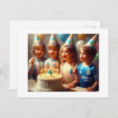 Die Geburtstagsparty Postkarte (Vorne/Hinten)