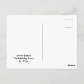 Die Geburtstagsparty Postkarte (Rückseite)