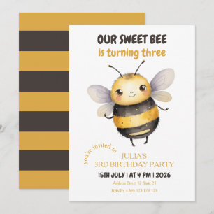 Die Geburtstagsparty von Sweet Bee Kid Einladung
