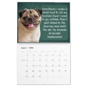 Die Gedanken meines Mops-Kalenders Kalender (Mär 2026)