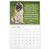 Die Gedanken meines Mops-Kalenders Kalender (Jan 2026)