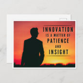 Die Geduld der Innovation - Inspiration Postkarte (Vorne/Hinten)