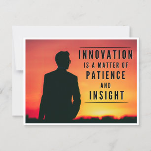 Die Geduld der Innovation - Inspiration Postkarte