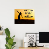 Die Geduld der Inspiration Poster (Heimbüro)