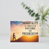 Die Geduld der Unsterblichkeit - Inspiration Postkarte (Stehend Vorderseite)