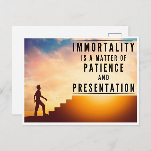 Die Geduld der Unsterblichkeit - Inspiration Postkarte (Vorne/Hinten)
