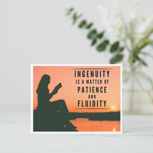 Die Geduld des Einfallsreichtums - Inspiration Postkarte (Stehend Vorderseite)