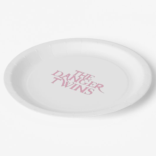 Die Gefahren: Cotton Candy (hellrosa) Pappteller (Schrägansicht)