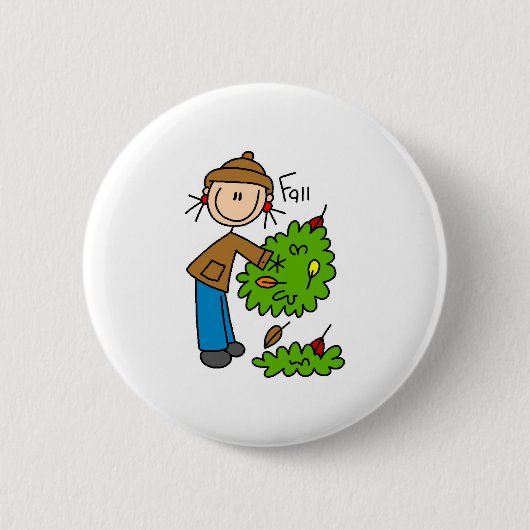 Die gefallenen Blätter des Herbstbeutels Button (Vorderseite)