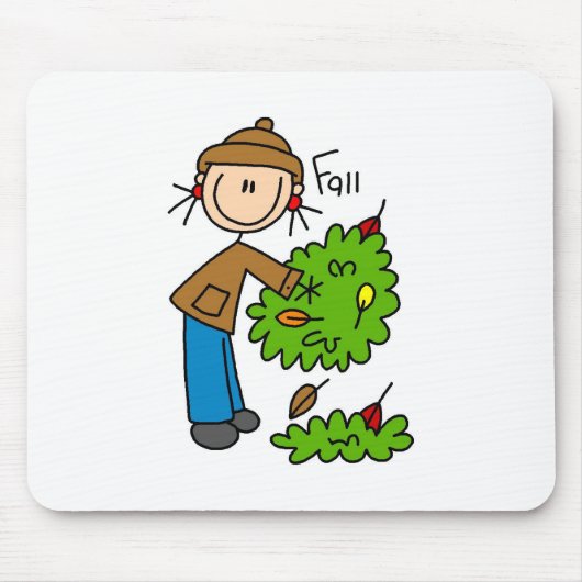 Die gefallenen Blätter des Herbstbeutels Mousepad (Vorne)