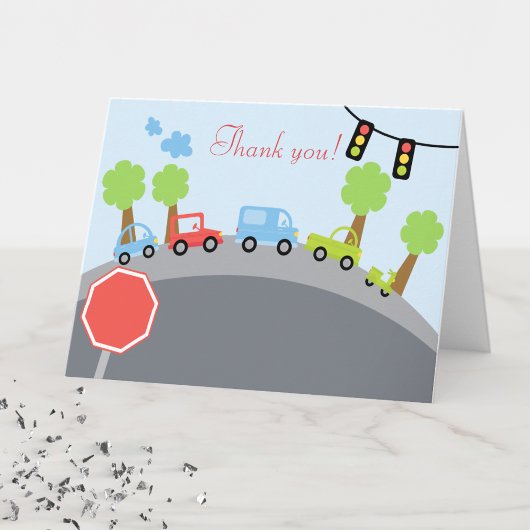 Die gefalteten Summen-Summen-Autos danken Ihnen Dankeskarte