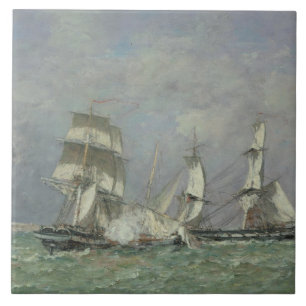 Die Gefangennahme des "kleinen Rodeur", 1878 (Öl Fliese